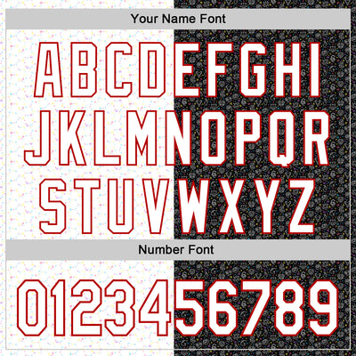 Custom Black White-Red 3D Pattern Design Constellation Space Galaxy Star Authentic Baseball Jersey