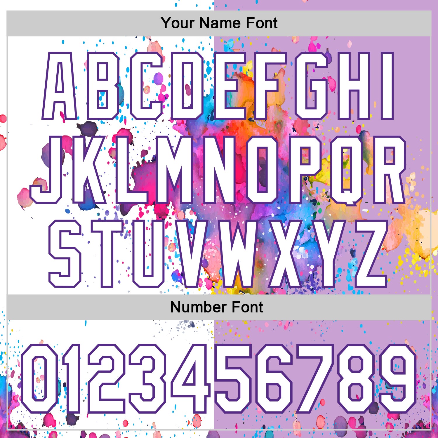 Custom Light Purple White-Purple 3D Pattern Design Graffiti Splash Authentic Baseball Jersey