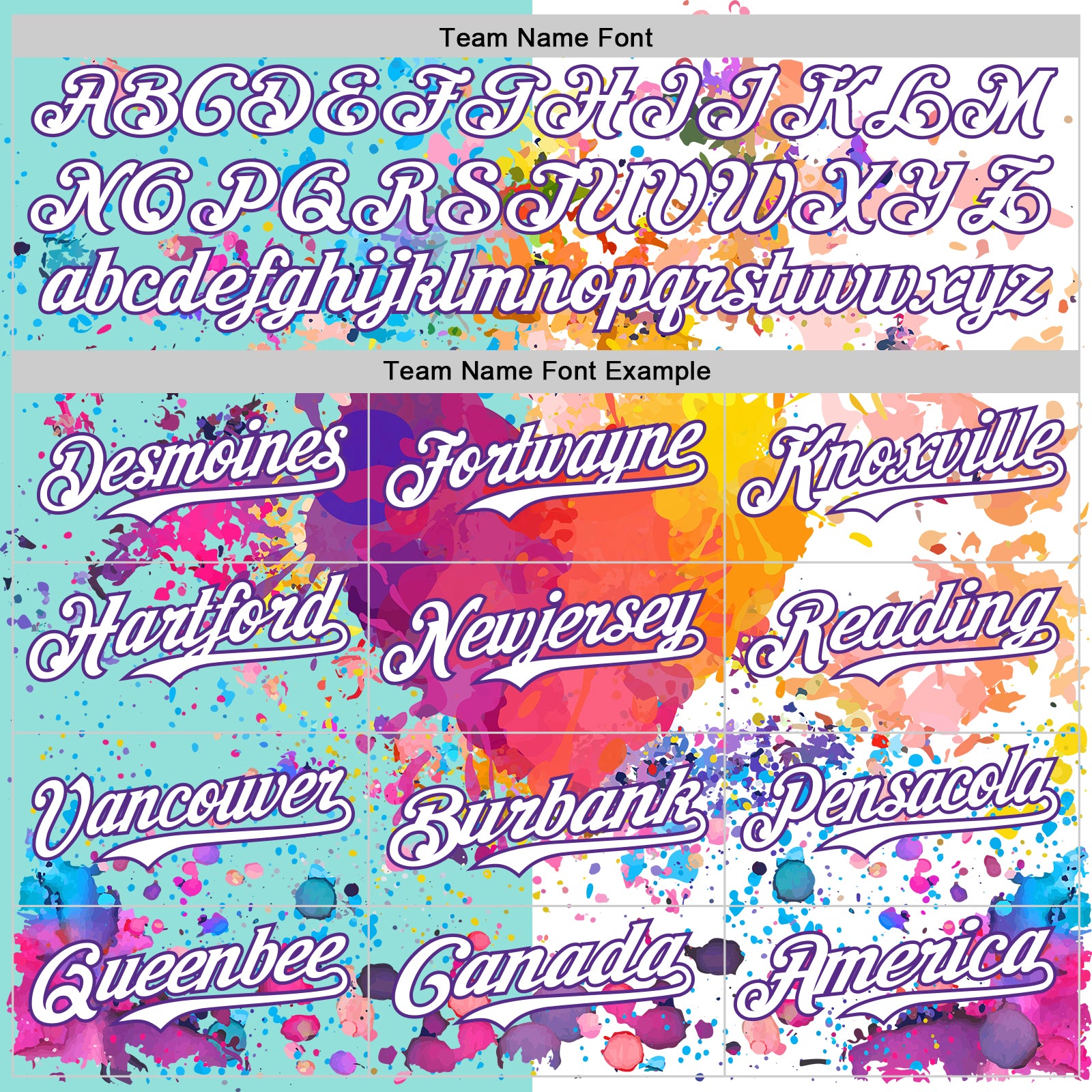 Custom White Ice Blue-Purple 3D Pattern Design Graffiti Splash Authentic Baseball Jersey