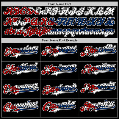 Custom Black Red White-Cuban Flag 3D Cuba Santiago Authentic Baseball Jersey