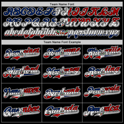 Custom Black Red White-Dominican Republic Flag 3D Dominican Republic Authentic Baseball Jersey