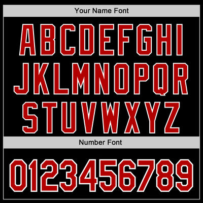 Custom Black Red-White 3D Cuba Cuban Flag Authentic Baseball Jersey