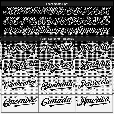 Custom Black White 3D Gradient Square Shape Authentic Baseball Jersey