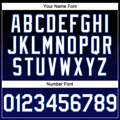 Custom Black White-Royal 3D Gradient Square Shape Authentic Baseball Jersey