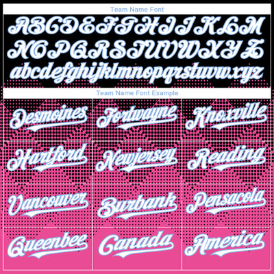 Custom Black White Pink-Light Blue 3D Gradient Square Shape Authentic Baseball Jersey