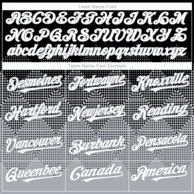 Custom Black White-Gray 3D Gradient Square Shape Authentic Baseball Jersey