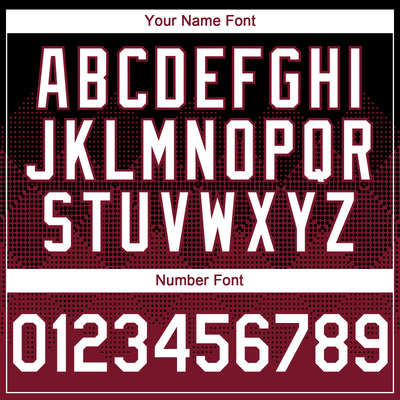 Custom Black White-Crimson 3D Gradient Square Shape Authentic Baseball Jersey