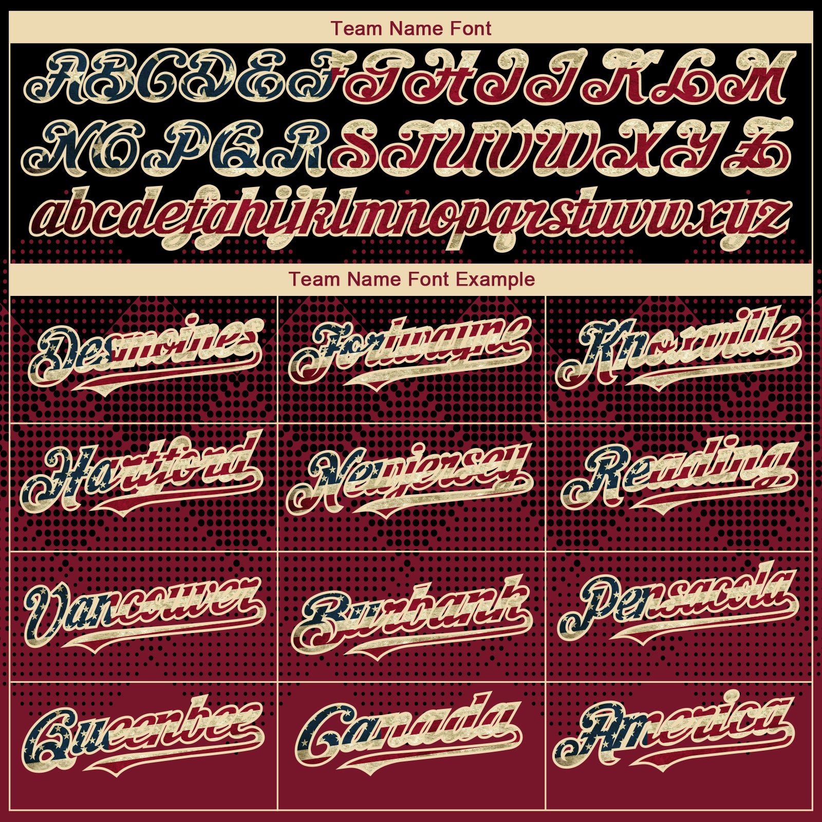 Custom Black Vintage USA Flag Crimson-Cream 3D Gradient Square Shape Authentic Baseball Jersey