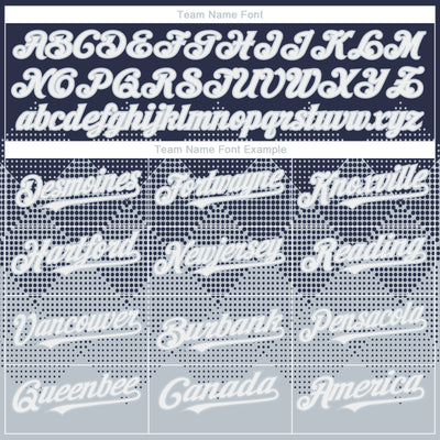 Custom Navy White-Silver 3D Gradient Square Shape Authentic Baseball Jersey