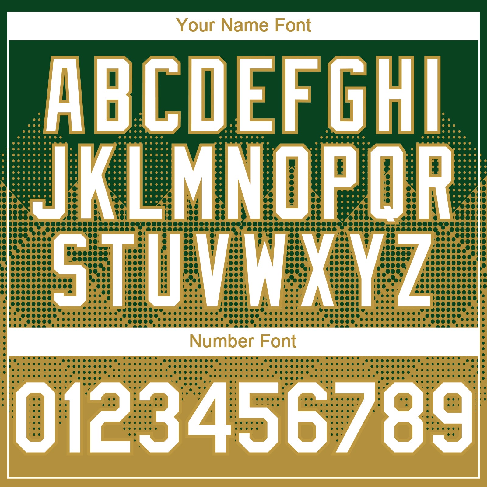 Custom Green White-Old Gold 3D Gradient Square Shape Authentic Baseball Jersey