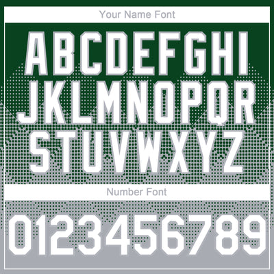 Custom Green White-Gray 3D Gradient Square Shape Authentic Baseball Jersey