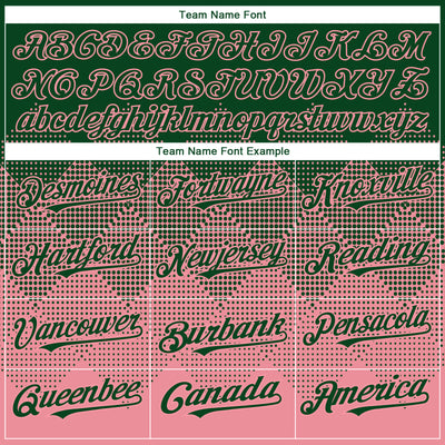 Custom Green Medium Pink 3D Gradient Square Shape Authentic Baseball Jersey
