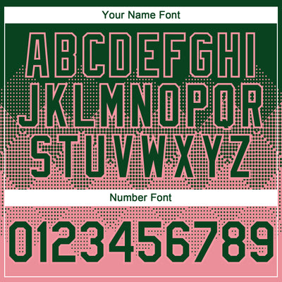 Custom Green Medium Pink 3D Gradient Square Shape Authentic Baseball Jersey