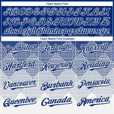 Custom Royal White 3D Gradient Square Shape Authentic Baseball Jersey