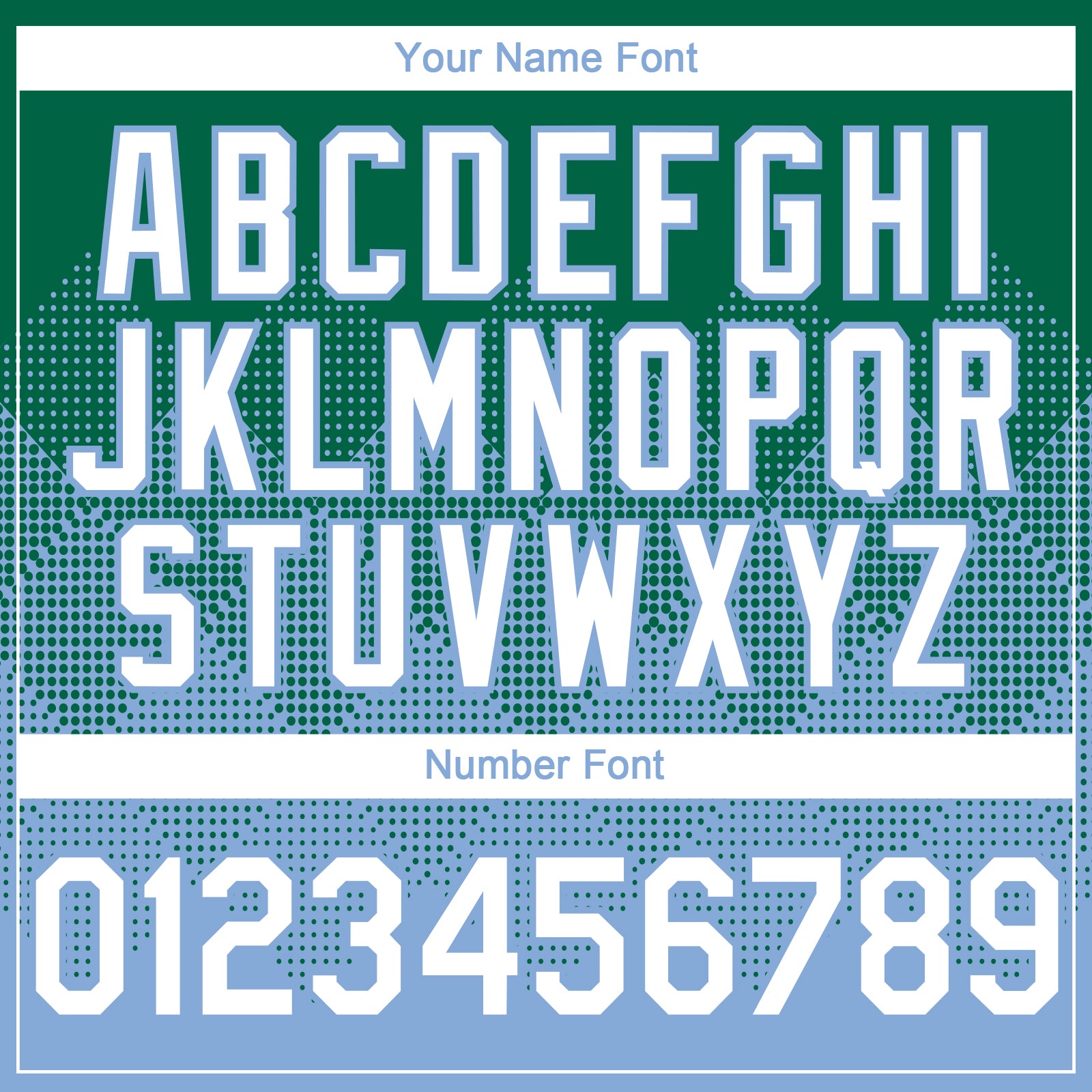 Custom Kelly Green White-Light Blue 3D Gradient Square Shape Authentic Baseball Jersey