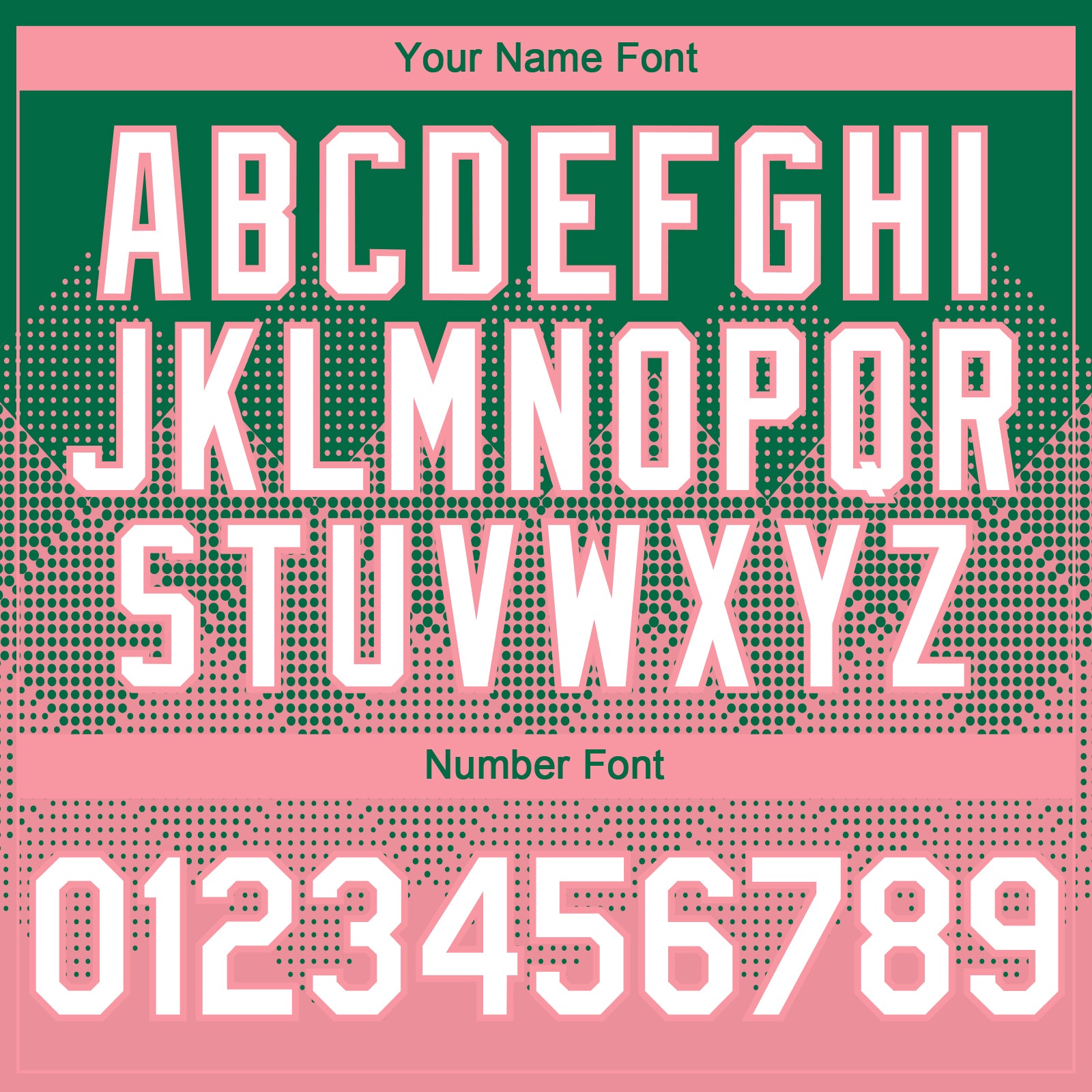 Custom Kelly Green White-Medium Pink 3D Gradient Square Shape Authentic Baseball Jersey