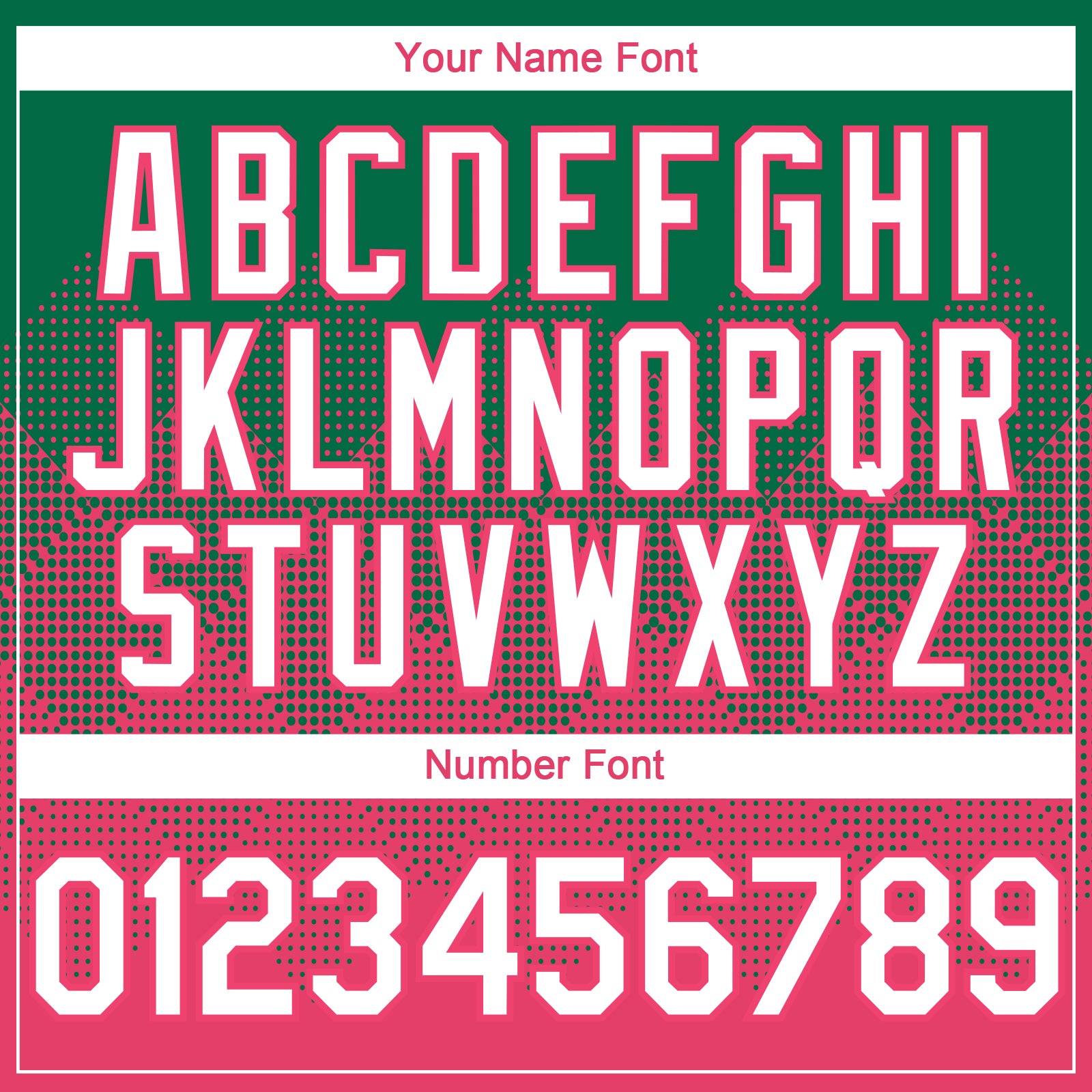 Custom Kelly Green White-Neon Pink 3D Gradient Square Shape Authentic Baseball Jersey