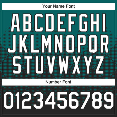 Custom Teal White-Black 3D Gradient Square Shape Authentic Baseball Jersey