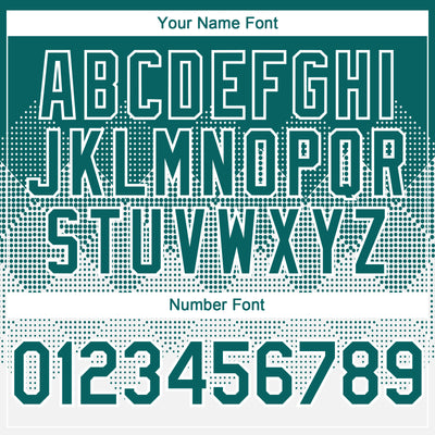 Custom Teal White 3D Gradient Square Shape Authentic Baseball Jersey