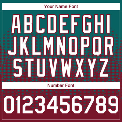 Custom Teal White-Crimson 3D Gradient Square Shape Authentic Baseball Jersey