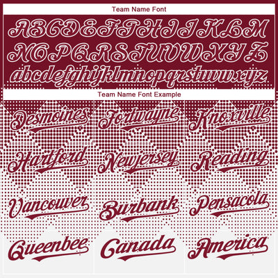 Custom Crimson White 3D Gradient Square Shape Authentic Baseball Jersey