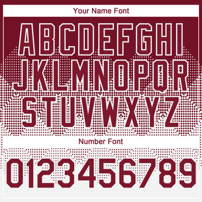 Custom Crimson White 3D Gradient Square Shape Authentic Baseball Jersey