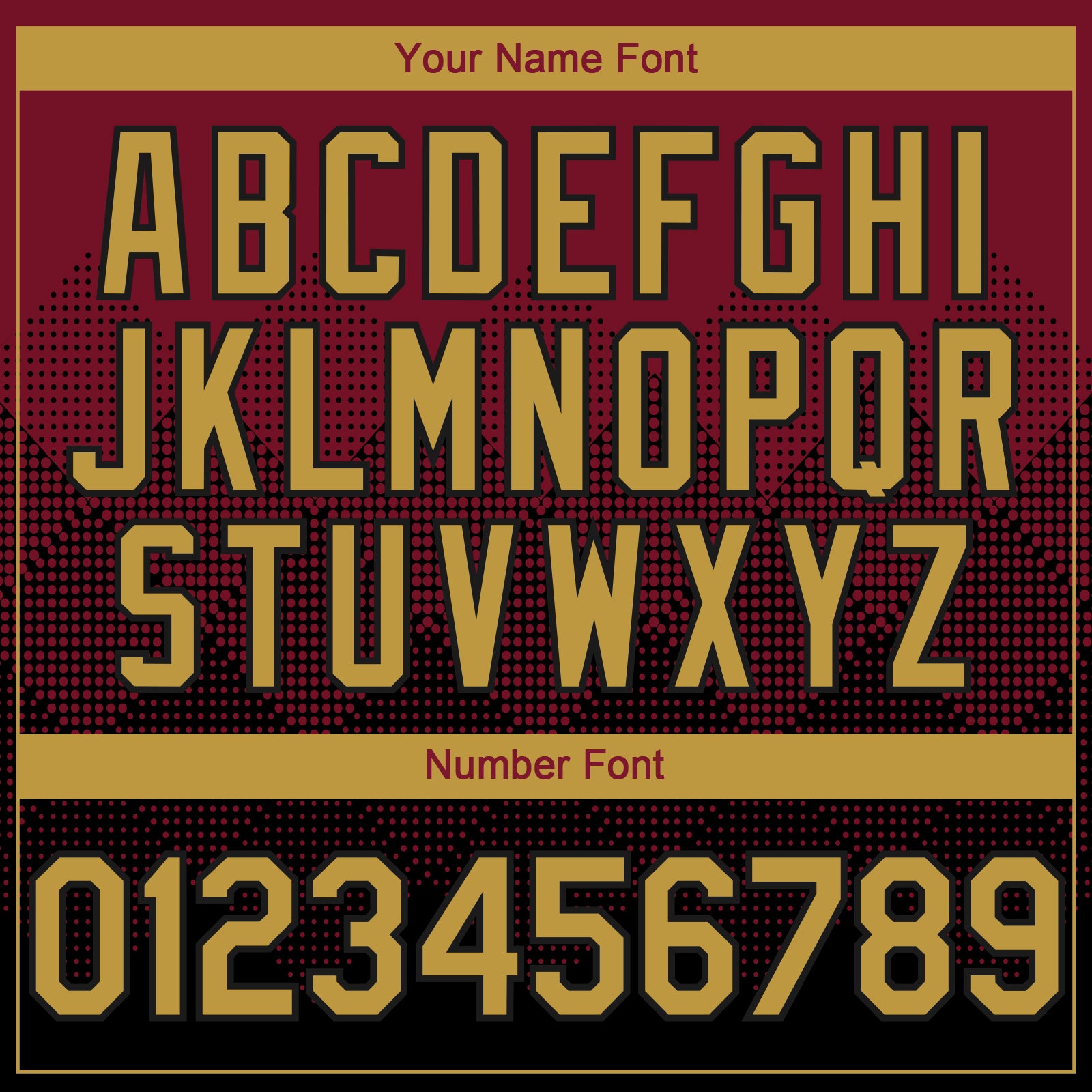 Custom Crimson Old Gold-Black 3D Gradient Square Shape Authentic Baseball Jersey