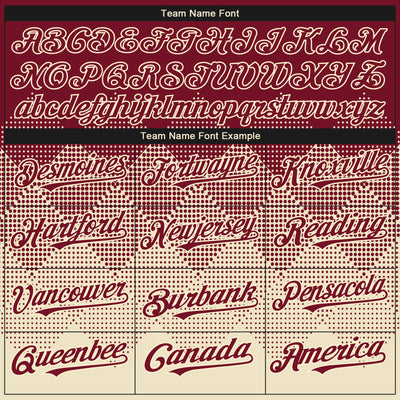 Custom Crimson Cream 3D Gradient Square Shape Authentic Baseball Jersey