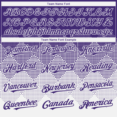 Custom Purple White 3D Gradient Square Shape Authentic Baseball Jersey