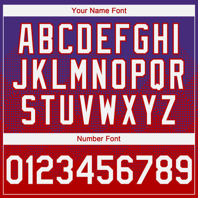 Custom Purple White-Red 3D Gradient Square Shape Authentic Baseball Jersey