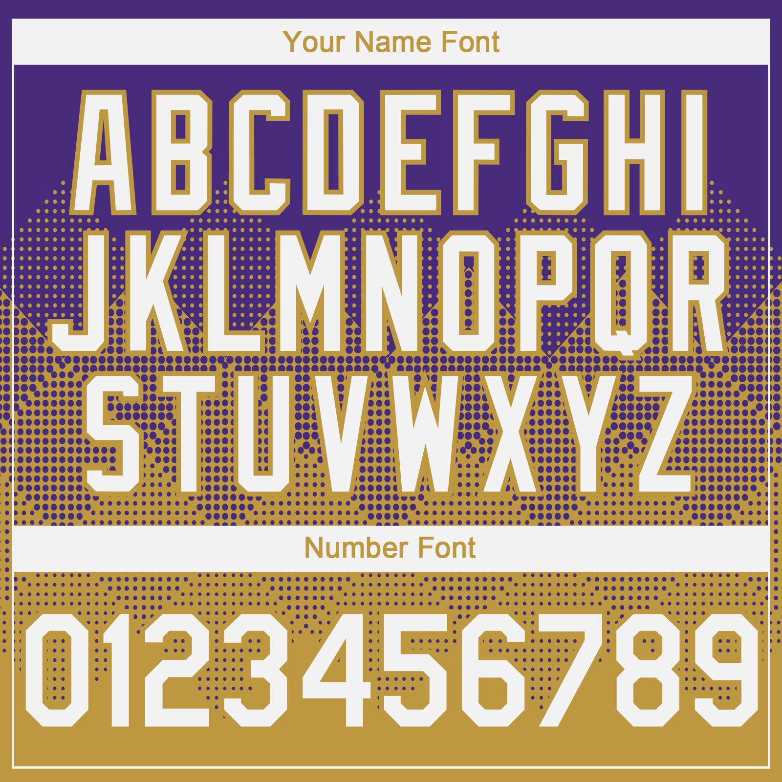 Custom Purple White-Old Gold 3D Gradient Square Shape Authentic Baseball Jersey