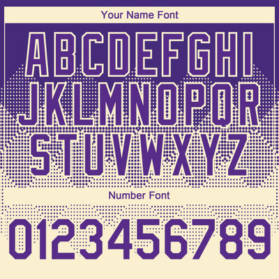 Custom Purple Cream 3D Gradient Square Shape Authentic Baseball Jersey