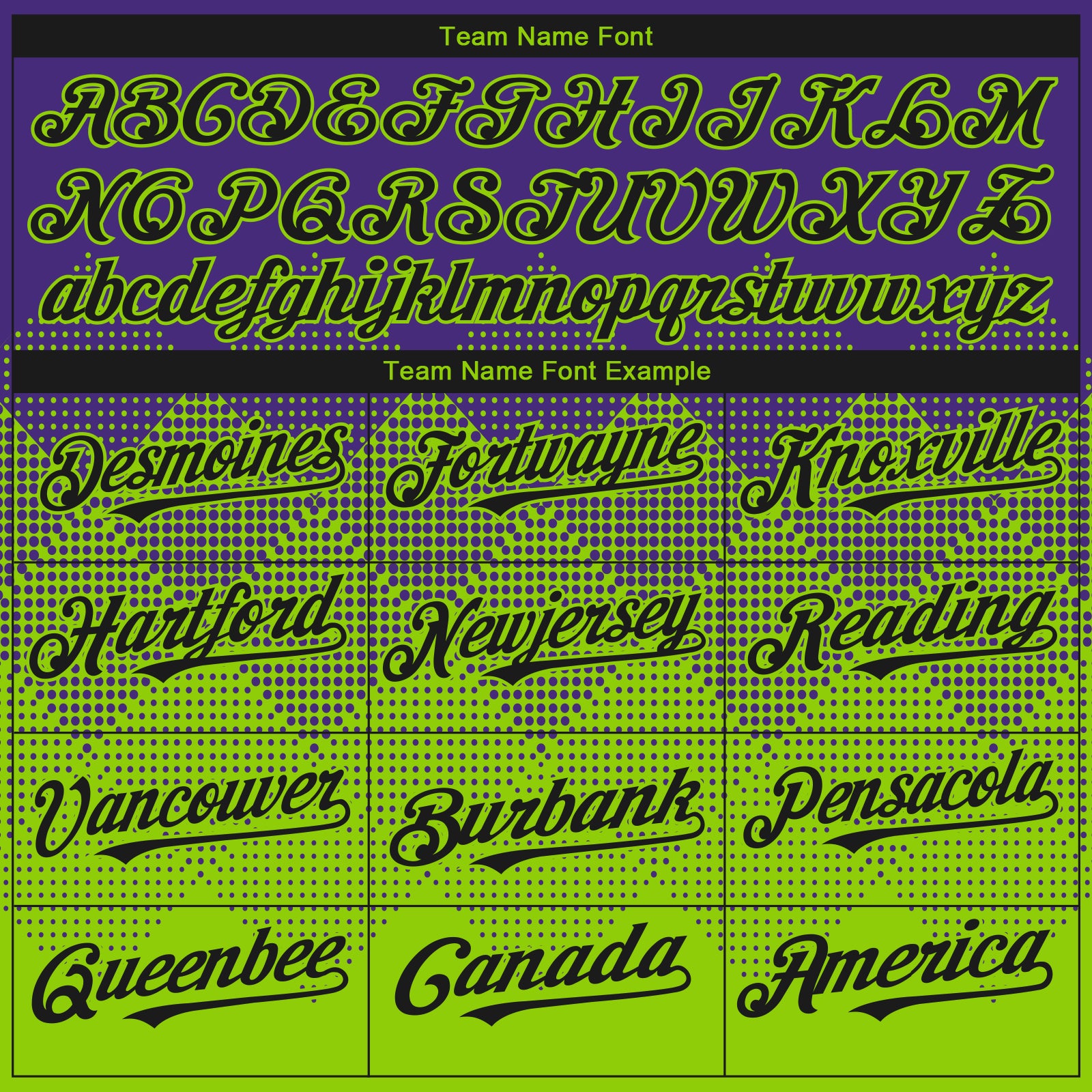 Custom Purple Black-Neon Green 3D Gradient Square Shape Authentic Baseball Jersey