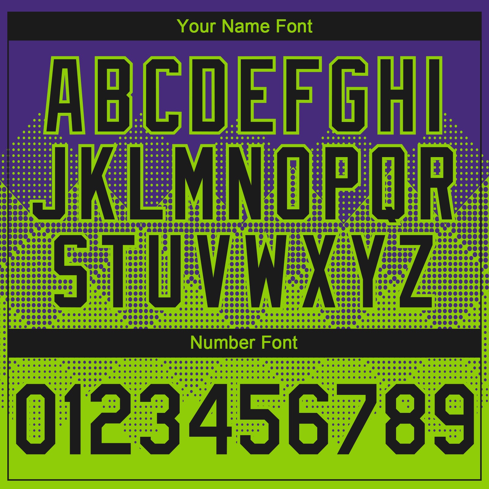 Custom Purple Black-Neon Green 3D Gradient Square Shape Authentic Baseball Jersey