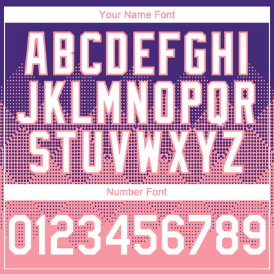 Custom Purple White-Medium Pink 3D Gradient Square Shape Authentic Baseball Jersey