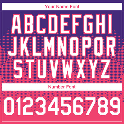 Custom Purple White-Neon Pink 3D Gradient Square Shape Authentic Baseball Jersey