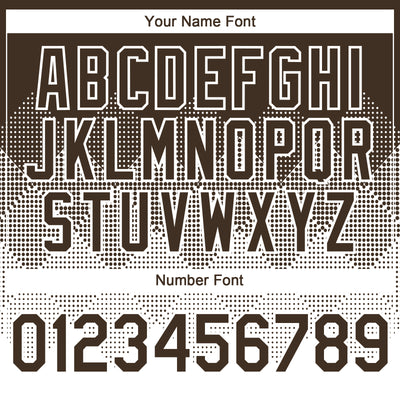 Custom Brown White 3D Gradient Square Shape Authentic Baseball Jersey