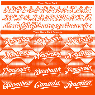 Custom White Orange 3D Gradient Square Shape Authentic Baseball Jersey