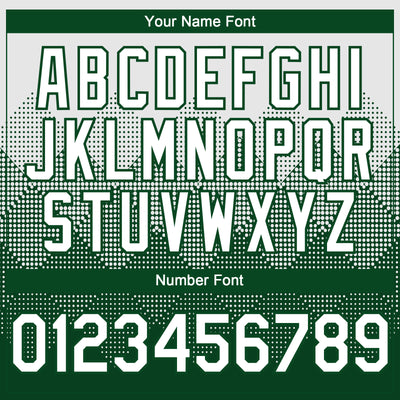 Custom White Green 3D Gradient Square Shape Authentic Baseball Jersey