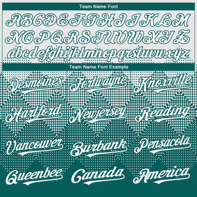 Custom White Teal 3D Gradient Square Shape Authentic Baseball Jersey