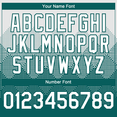 Custom White Teal 3D Gradient Square Shape Authentic Baseball Jersey