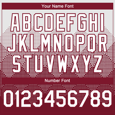 Custom White Burgundy 3D Gradient Square Shape Authentic Baseball Jersey