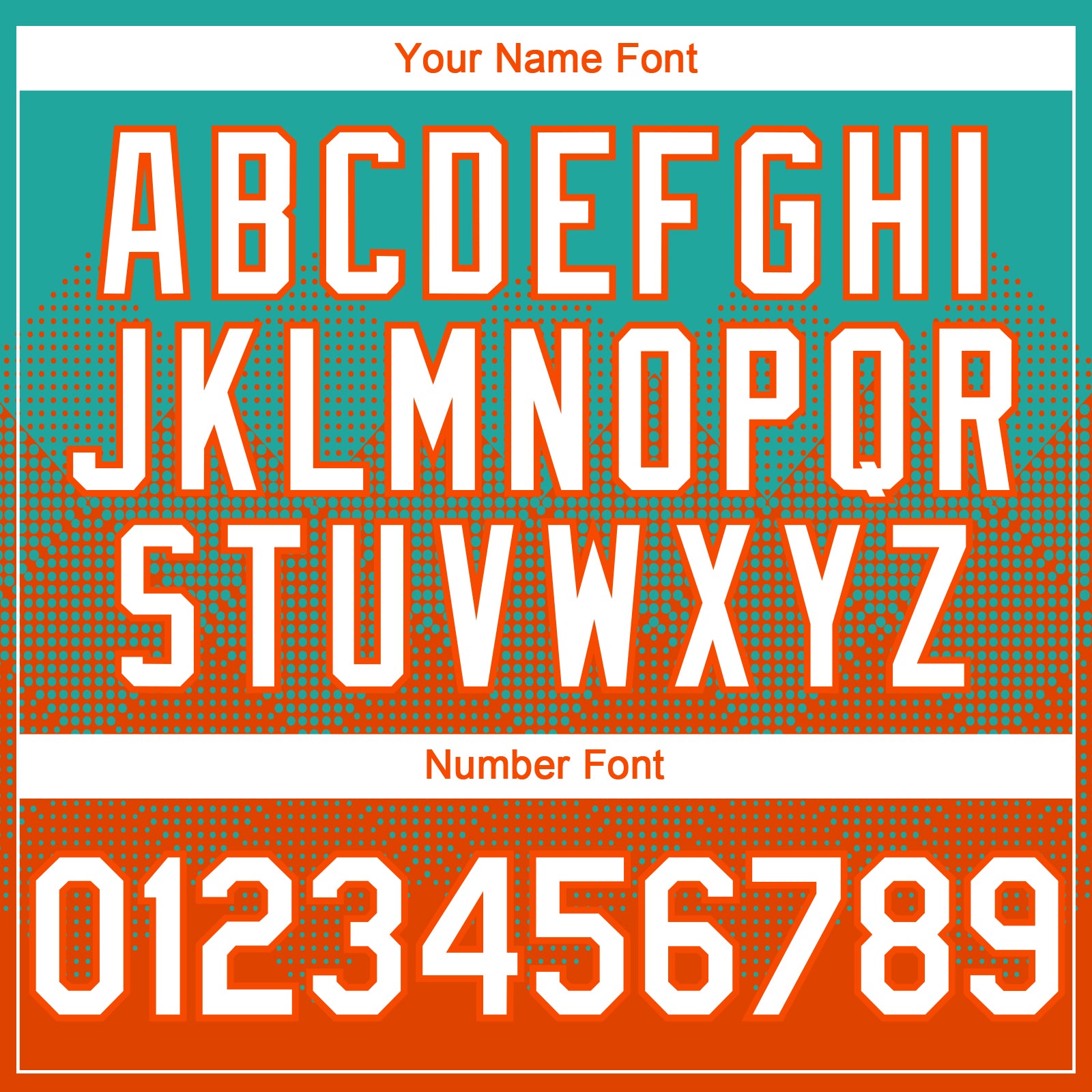 Custom Aqua White-Orange 3D Gradient Square Shape Authentic Baseball Jersey