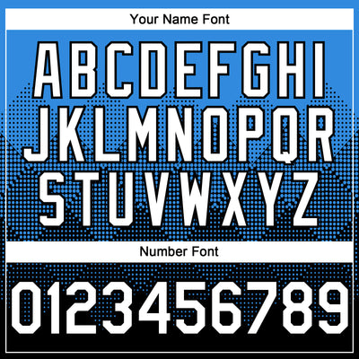 Custom Electric Blue White-Black 3D Gradient Square Shape Authentic Baseball Jersey