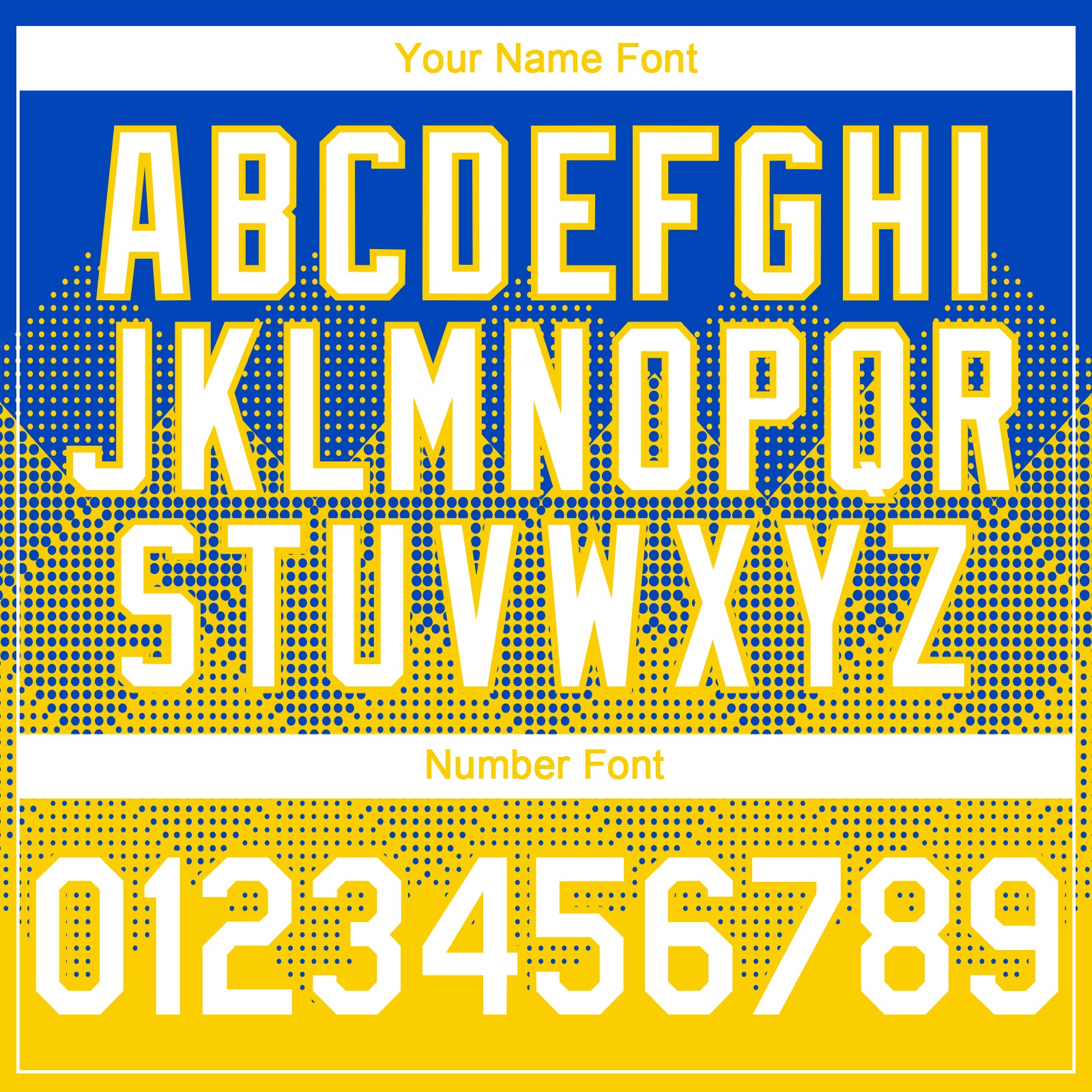 Custom Thunder Blue White-Yellow 3D Gradient Square Shape Authentic Baseball Jersey