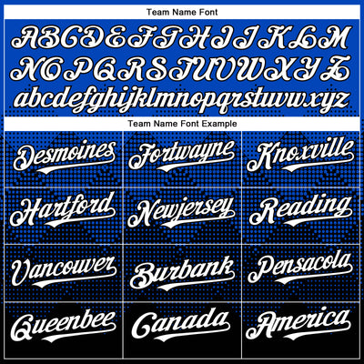 Custom Thunder Blue White-Black 3D Gradient Square Shape Authentic Baseball Jersey
