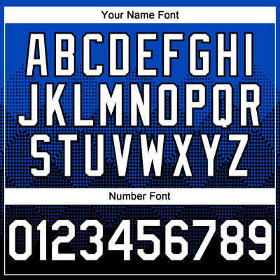 Custom Thunder Blue White-Black 3D Gradient Square Shape Authentic Baseball Jersey