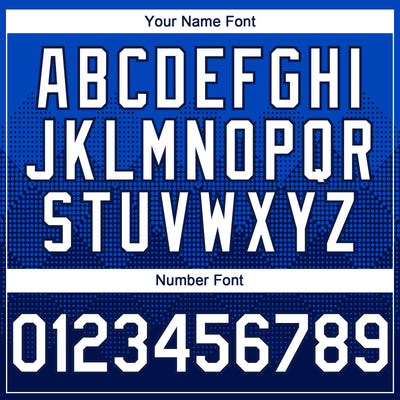 Custom Thunder Blue White-Navy 3D Gradient Square Shape Authentic Baseball Jersey