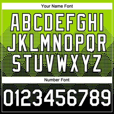 Custom Neon Green White-Black 3D Gradient Square Shape Authentic Baseball Jersey