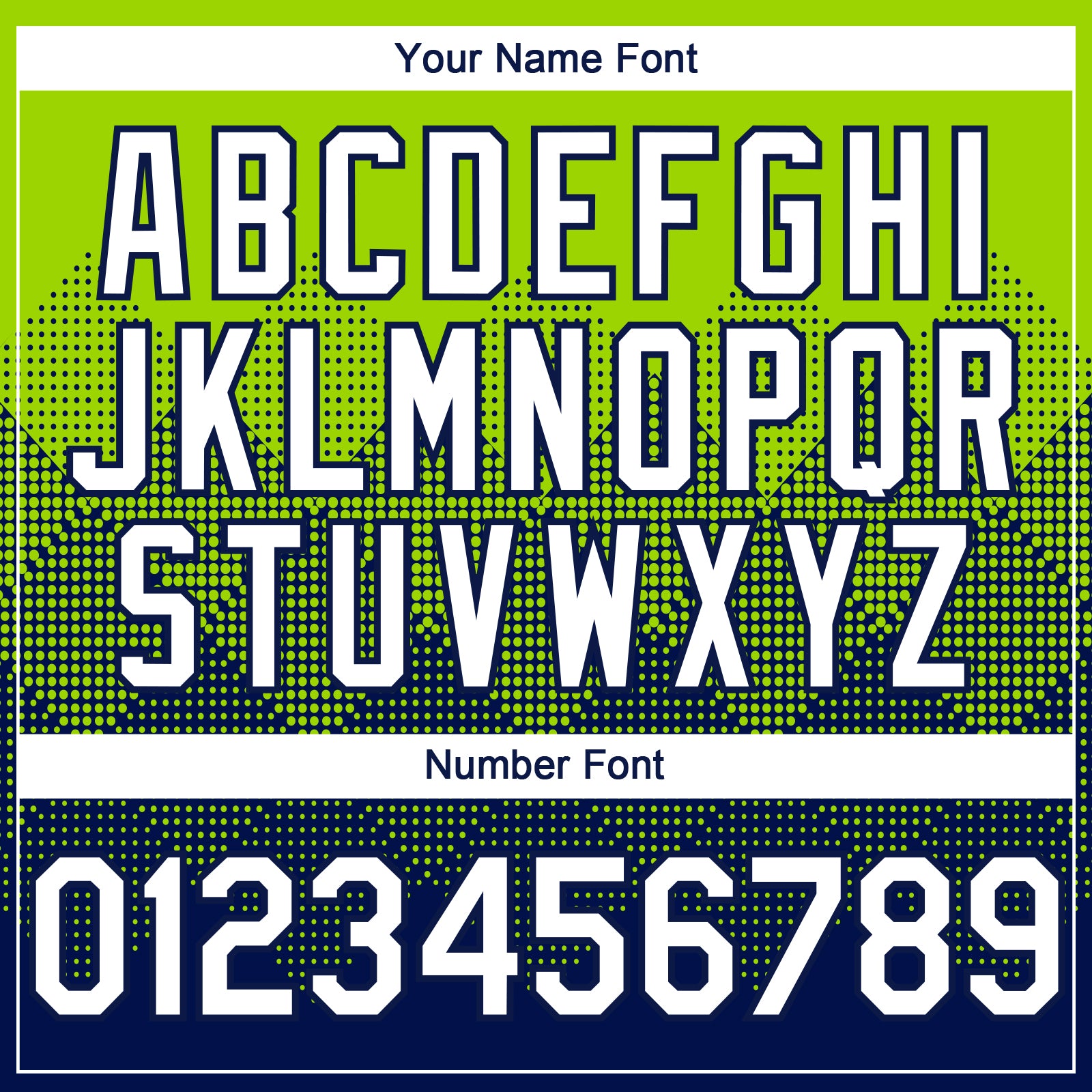 Custom Neon Green White-Navy 3D Gradient Square Shape Authentic Baseball Jersey